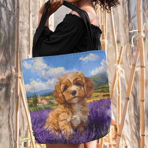 Cavapoo Tote Bag Unique Dog Gift Tote Bag for Cavapoo Adorable Bag for Dog Owner Tote Bag Gift