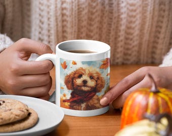 Tazza Cavapoo regalo Tazza per cani per amanti del Cavachon Tazza da caffè autunnale per amanti dei cani Regalo per proprietari di cani