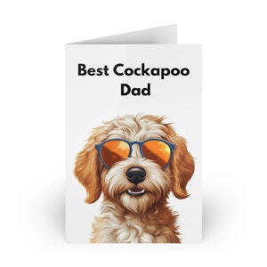 Cockapoo Karte Cockapoo Dad Karte Geschenk für Cockapoo Besitzer Hundekarte für Hundeliebhaber Karte Geschenk für Ihn (1 oder 10 Stück)