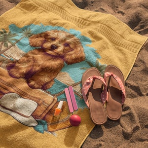 Cavapoo Beach Towel for Cavapoo Lovers Towel for Cavapoo Owner Cavapoo Dog Beach Towel for Dog Lover Gift for Cavapoo Fan
