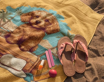 Cavapoo Strandtuch für Cavapoo Liebhaber Handtuch für Cavapoo Besitzer Cavapoo Hund Strandtuch für Hundeliebhaber Geschenk für Cavapoo Fan