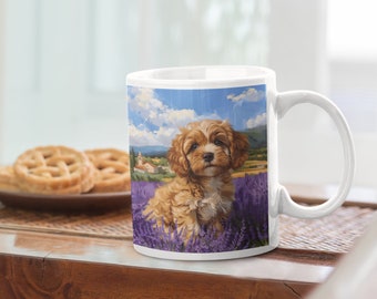 Dog Coffee Mug Gift Cavapoo Mug for Cavapoo Owner Coffee Mug for Cavapoo Lovers Gift for Gardeners