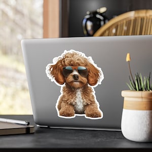 Sticker for Dog Lovers Cavapoo Sticker Vinyl Decal for Dog Owner Dog Sticker for Dog Lover Sticker Gift for Cavapoo Owner