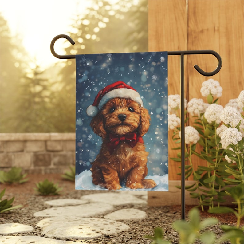 Cavapoo Fall Flag Cavapoo Dog Christmas Garden & House Banner Dog Garden Banner Gift for ...