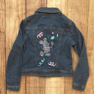 Size 8 Custom Mickey Jean Jacket