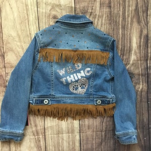 Veste en jean personnalisée 4/5T "Wild Thing"