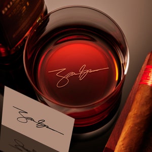 Engraved Signature Whiskey Glass: Personalized European Crystal Bourbon Glass