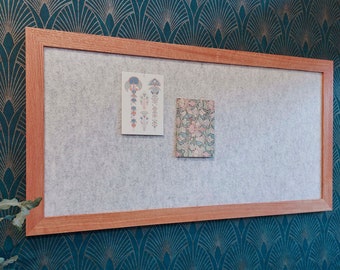 Tableau d'affichage en feutre de laine chêne dentelle 104 x 54 cm / tableau mémo