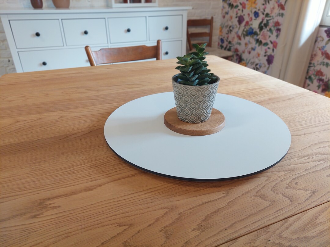 Turntable Oak Unique Design and Function Lazy Susan Etsy