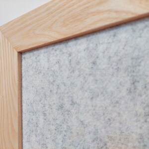 Wool felt pin board ash white 104cmx54cm / custom-made possible / memo board image 2