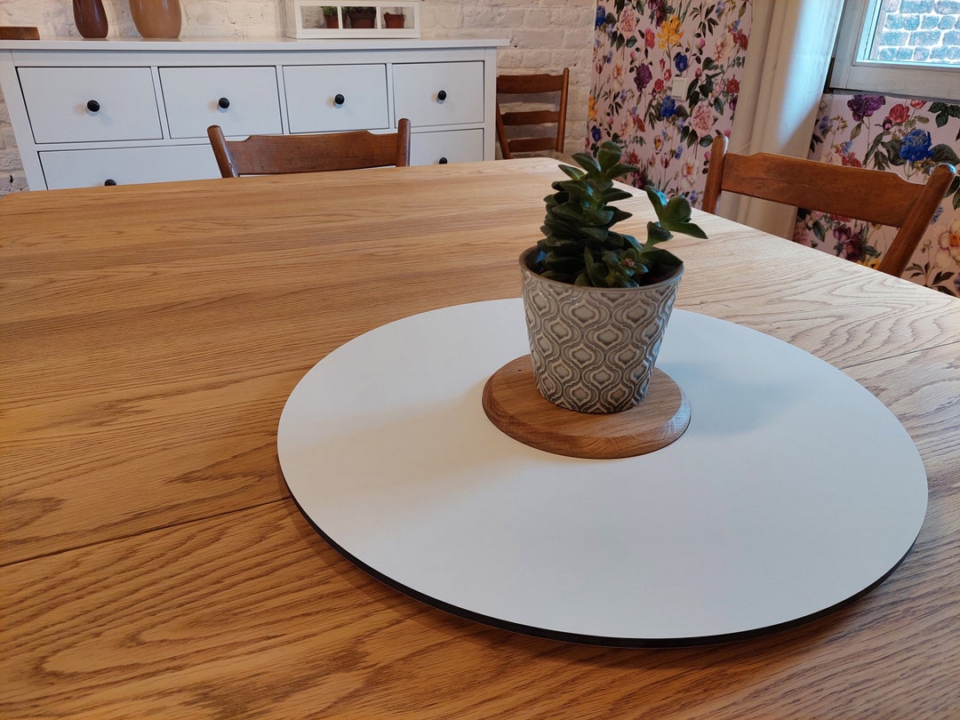 Turntable Oak Unique Design and Function Lazy Susan Etsy