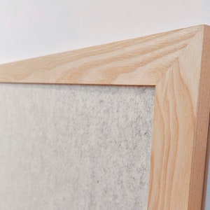 Wool felt pin board ash white 104cmx54cm / custom-made possible / memo board weiß grau meliert