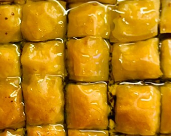 Baklawa con pestachios o nueces