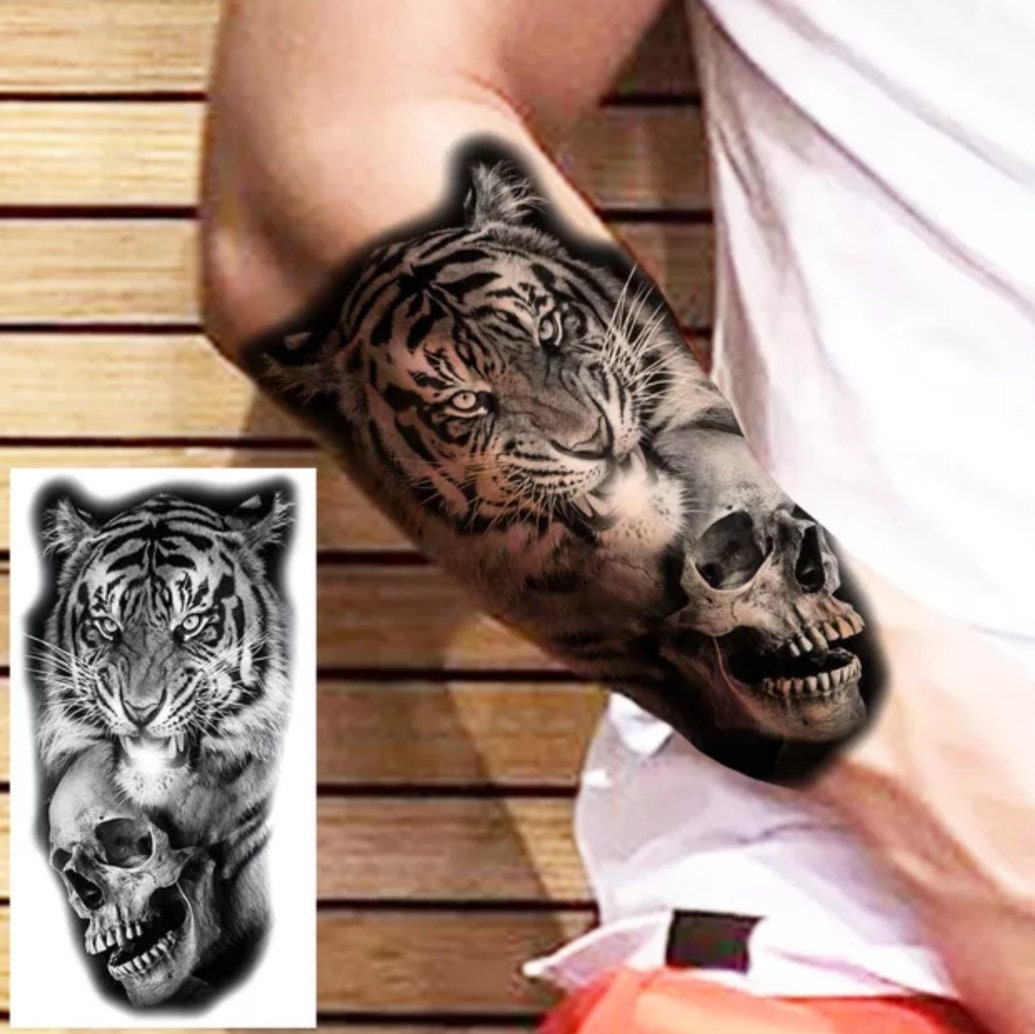 Tiger and Skull Tattoo - Best Tattoo Ideas Gallery