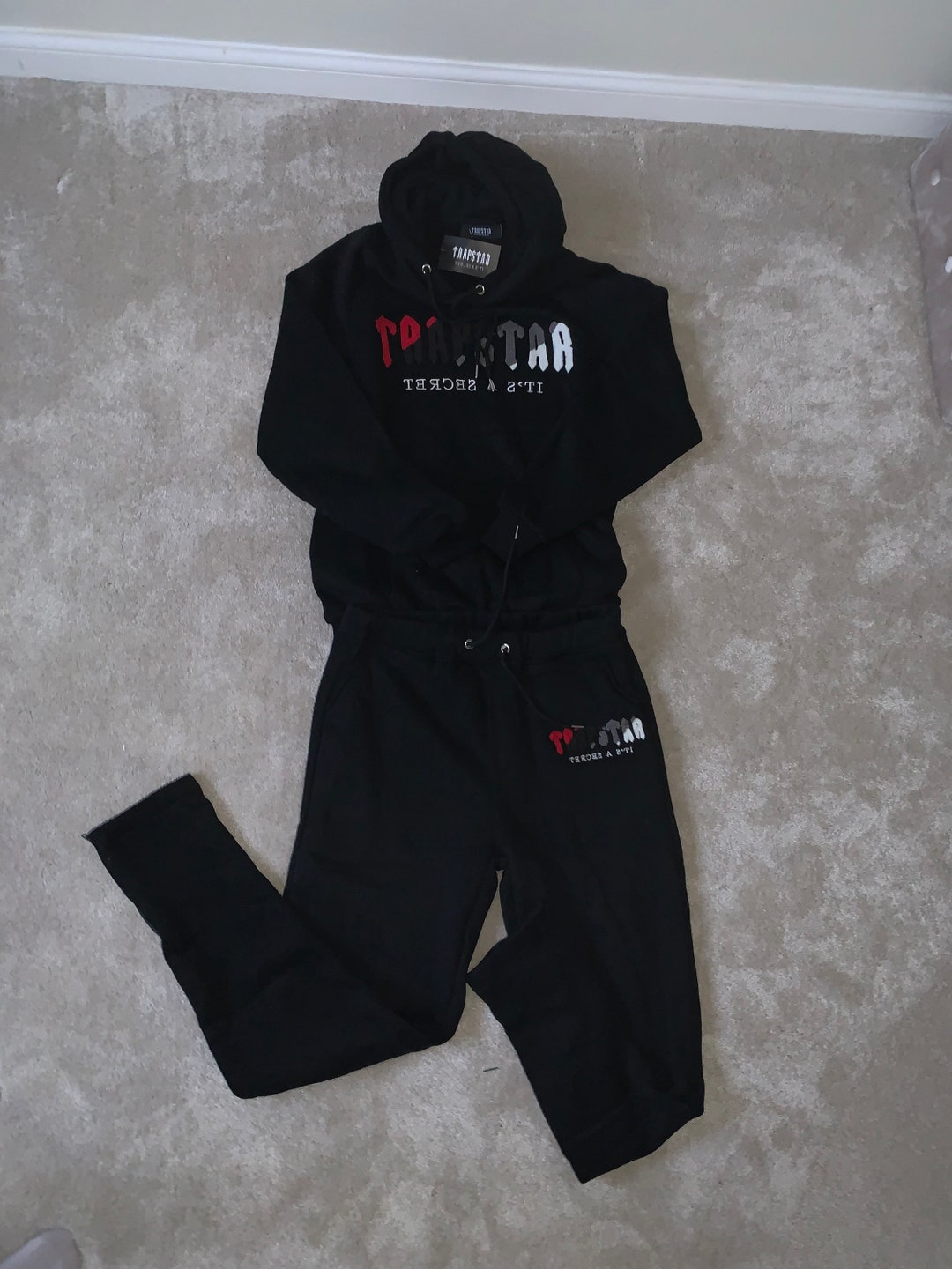 Brand New Trapstar Black Red Chenille Decoded 2.0 Tracksuit - Etsy Finland