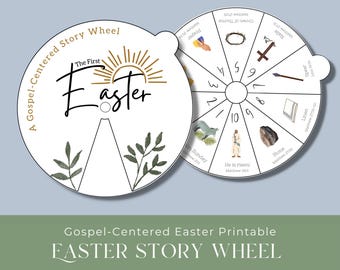 Easter Story Wheel: Holy Week Activity, Scripture Cards (Printable PDF)