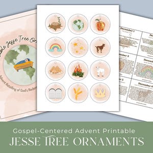 Printable Jesse Tree Ornament Set: Daily Scripture Advent Activity (PDF Download