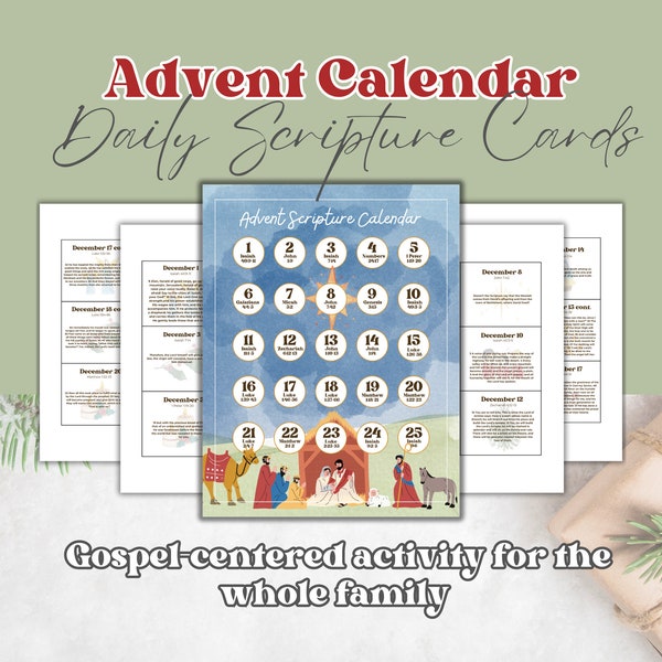 Christian Advent Calendar - Etsy