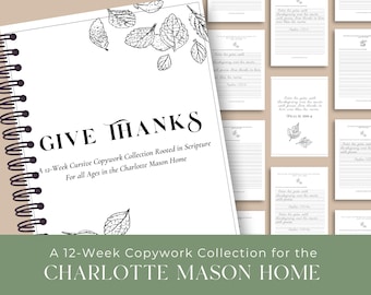 Fall Scripture Cursive Copywork: Homeschool Handwriting Practice (PDF Download)