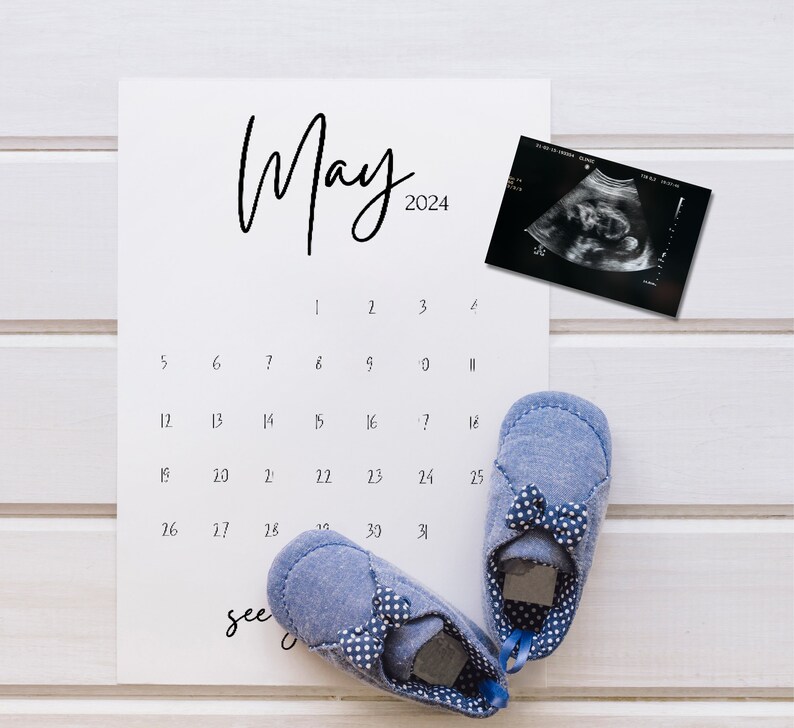 Printable Pregnancy Announcement Calendar May 2024, Pregnancy
