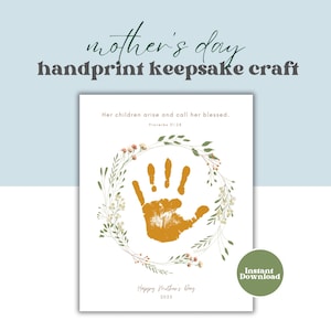 Muttertag Handwerk, Muttertag Handabdruck Aktivität, Christliches Muttertagsgeschenk für Kinder, Muttertag 2025, Muttertag Handkunst
