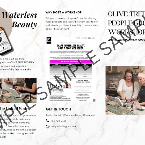 Olive Tree People Glow Workshop Brochure Template