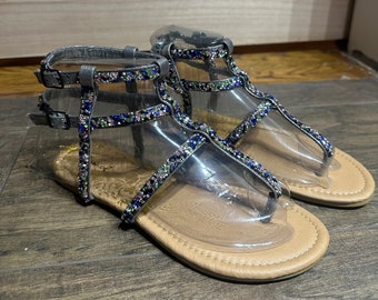 Studded Double Strap Flat