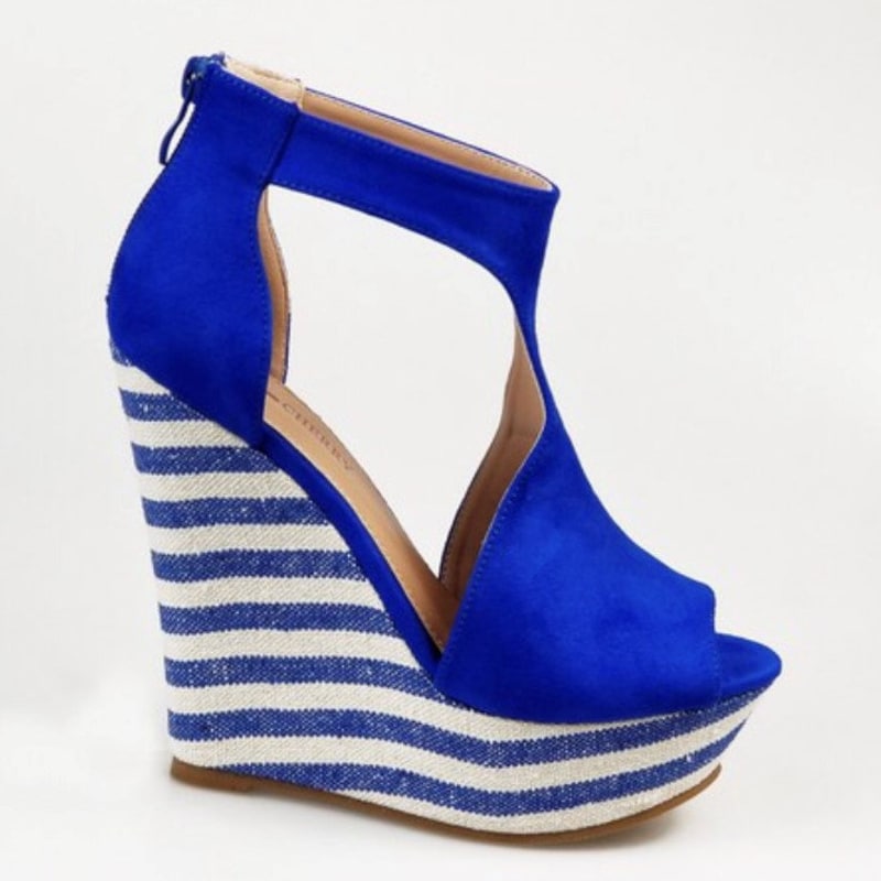 powder blue wedges