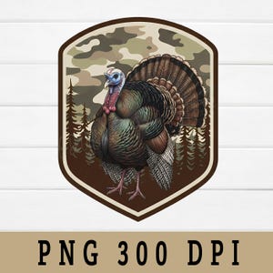 Turkey Camo Hunting png, Camouflage Design, Hat Patch Design Digital Download