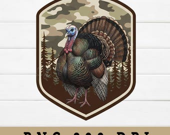Camuflaje de pavo para cazar, diseño de camuflaje, parche para sombrero, descarga digital
