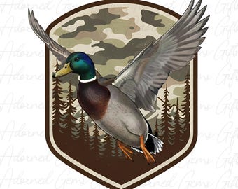 Duck Camo Hunting, Camouflage Design, Hat Patch Design Digital Download