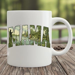 Bass Fishing Mama PNG, Outdoorsy Mom Sublimation (Digital Download) image 3