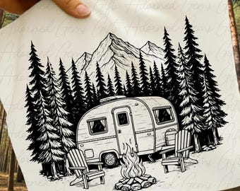 Camping SVG PNG, Camper Download