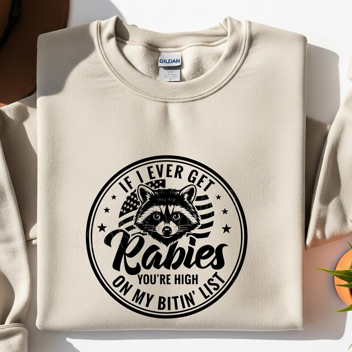 Funny Raccoon Rabies SVG PNG: Bitin List Sarcastic Trash Panda American ...