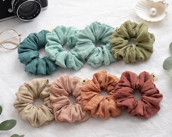 Handgemachte Haargummis Set (8 Stück) – Vintage Scrunchies aus Deutschland – Geschenkidee für Frauen, Mama & beste Freundin – KIMSCRUNCHIES