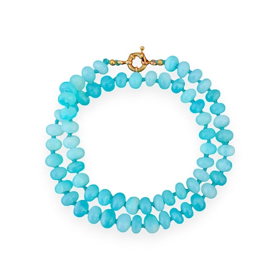 Collana In Opale Peruviano Naturale Multicolore - Perle Rondelle Sfaccettate 5mm, Con Catena In Argento 925, Lunghezza 45 Cm, Unisex Portafortuna