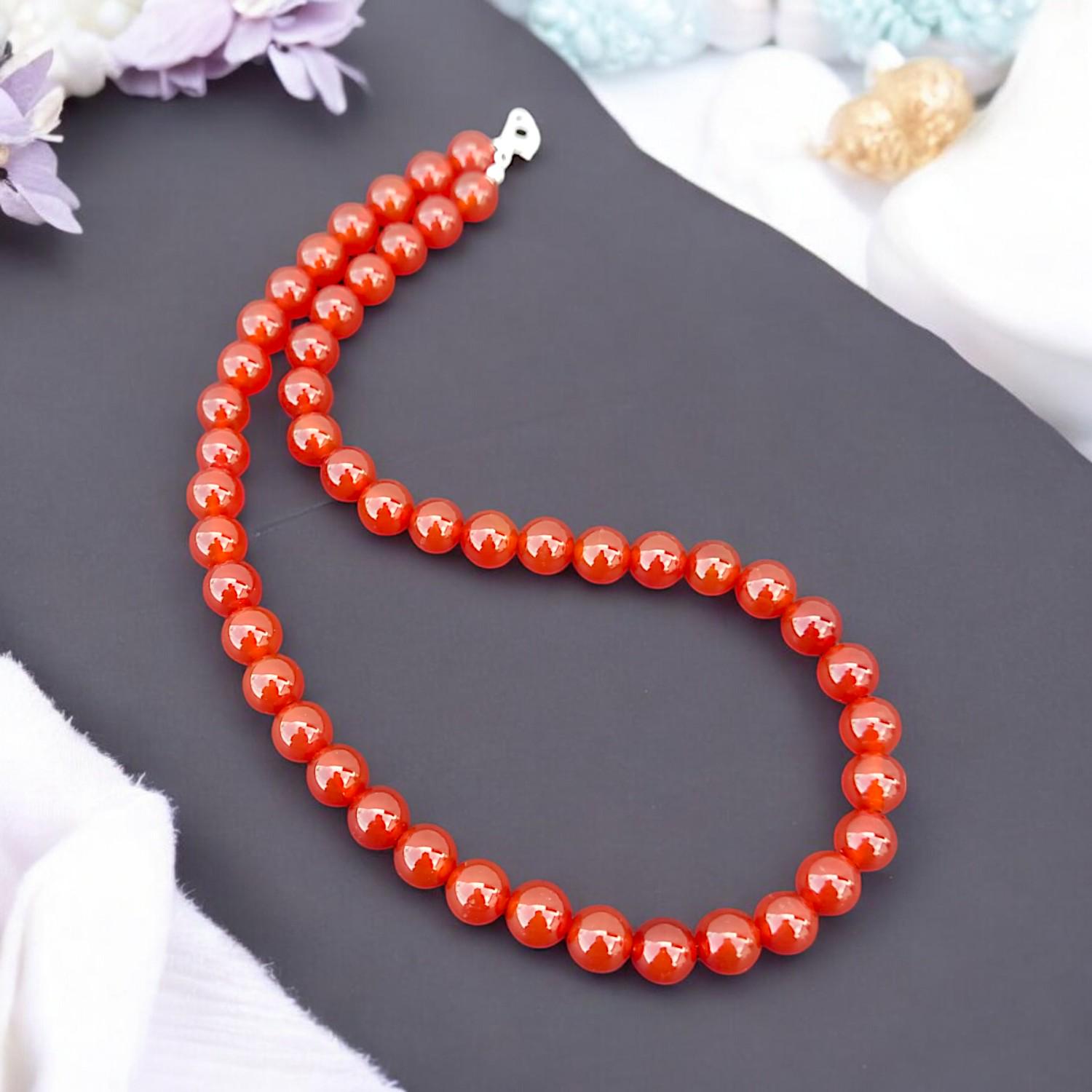 603,40 Cts Natürliche Unbehandelte Reiche Orange Onyx Runde Form Perlen