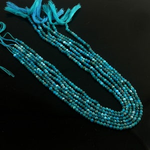 Natural Apatite loose beads, 3mm faceted round Apatite beads, Loose Blue Apatite Gemstone Beads, jewelry making craft,