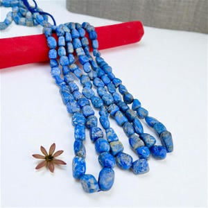 Rare! Natural Lapis Lazuli smooth Tumble beads, 8x12mm Lapis Lazuli Loose Beads, Lapis lazuli Gemstone Beads, Loose Beads for Jewelry Making