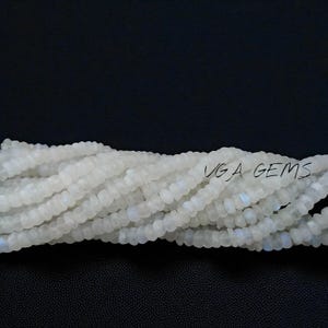 Gorgoues!! White Rainbow Loose Beads, AAA Quality Faceted Rondelle Beads, 6mm-7mm White Rainbow Beads, Moonstone Beads, Jewelry Making Craft