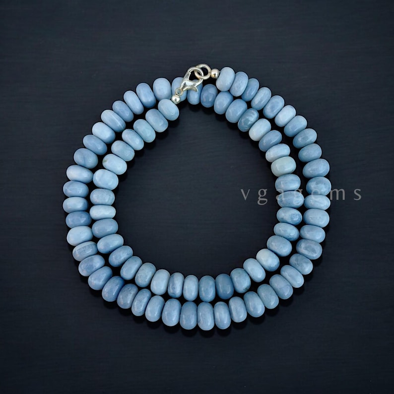 Blue Opal Beads Necklace
