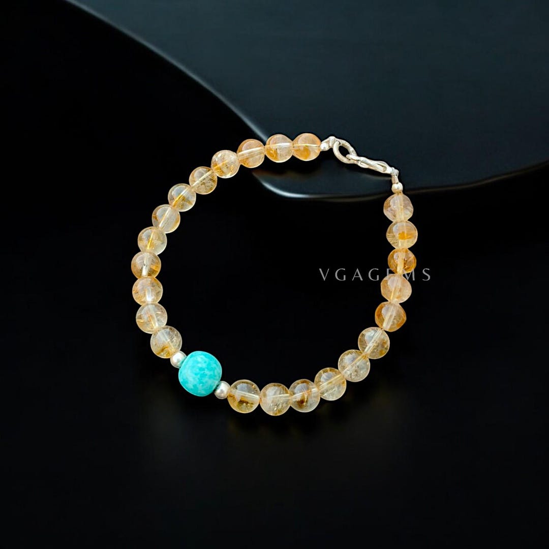 JYNXOR Citrin Armband 8mm - Naturstein Armband Mit Kristallen Für Männer & Frauen