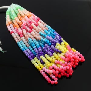 Multi Color Opal Perlen: 6 mm Glatte Rondell Edelstein, 16 &quot;Strang