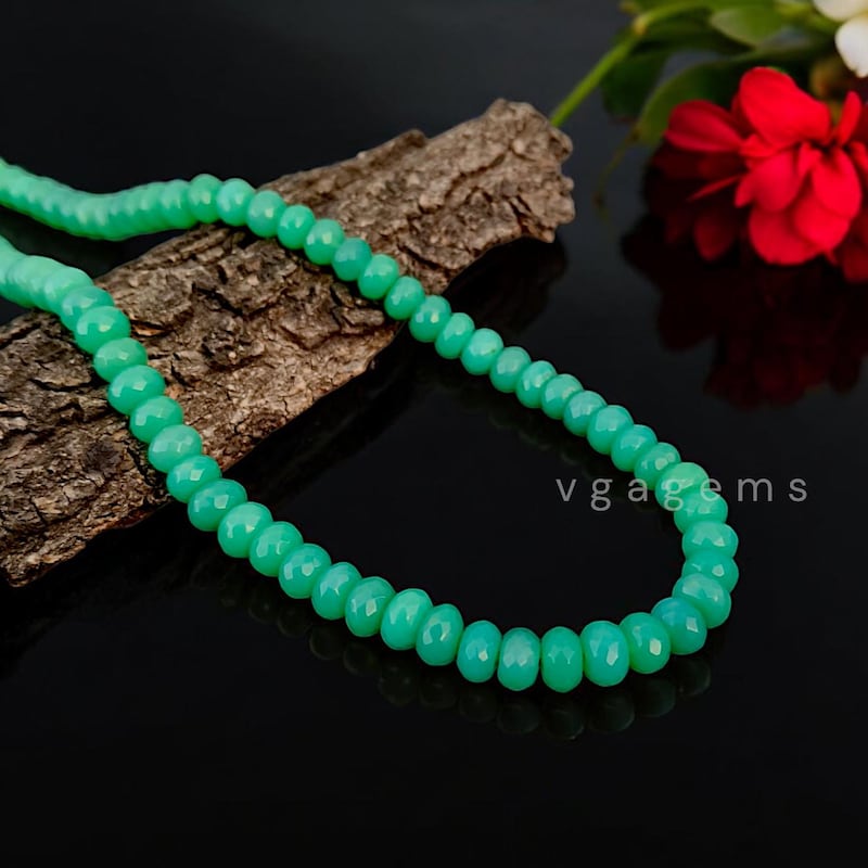 Deliciously Rare 1 Natural Chrysoprase Pendant Bead 8452A main image 0