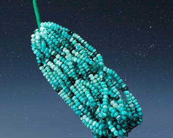 Green Opal Loose Beads, 6-7mm Smooth Rondelle Gemstone Beads 16Inch bead for making Jewelry