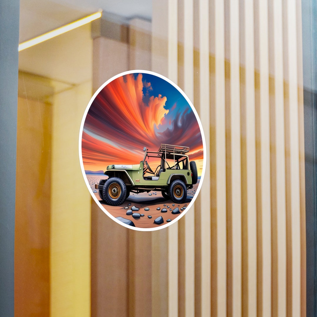 Overland Jeep Art Vinyl Decals Etsy
