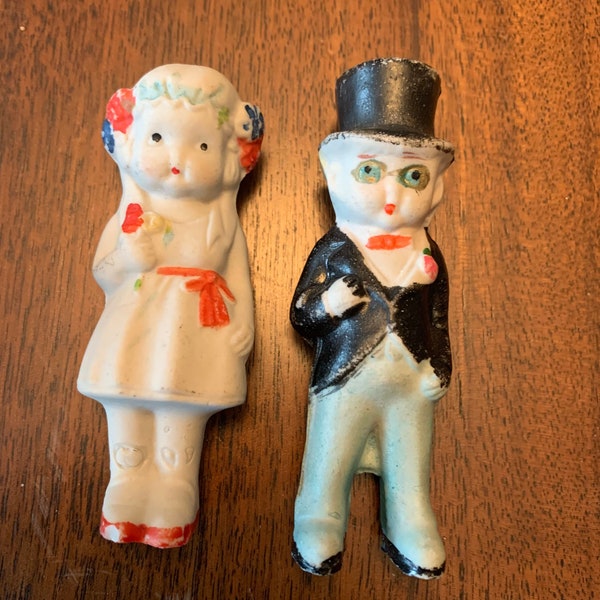 Porcelain bisqueware figurines