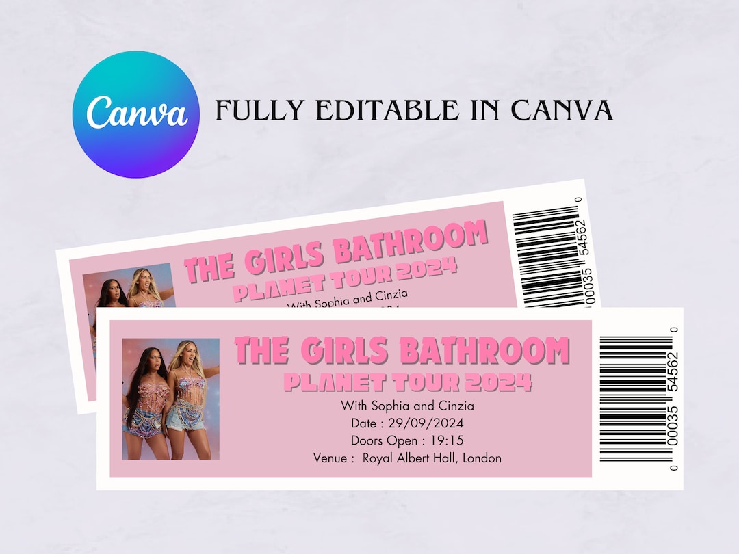 The Girls Bathroom Planet Tour 2024 Digital Ticket - Etsy
