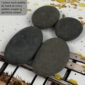 Image of Personalised Wedding Pebble Art Gift, Bride and Groom, Mr & Mrs Present, Custom Pebble Picture Keepsake, 8 x 8", Wedding Day, Silver Swing