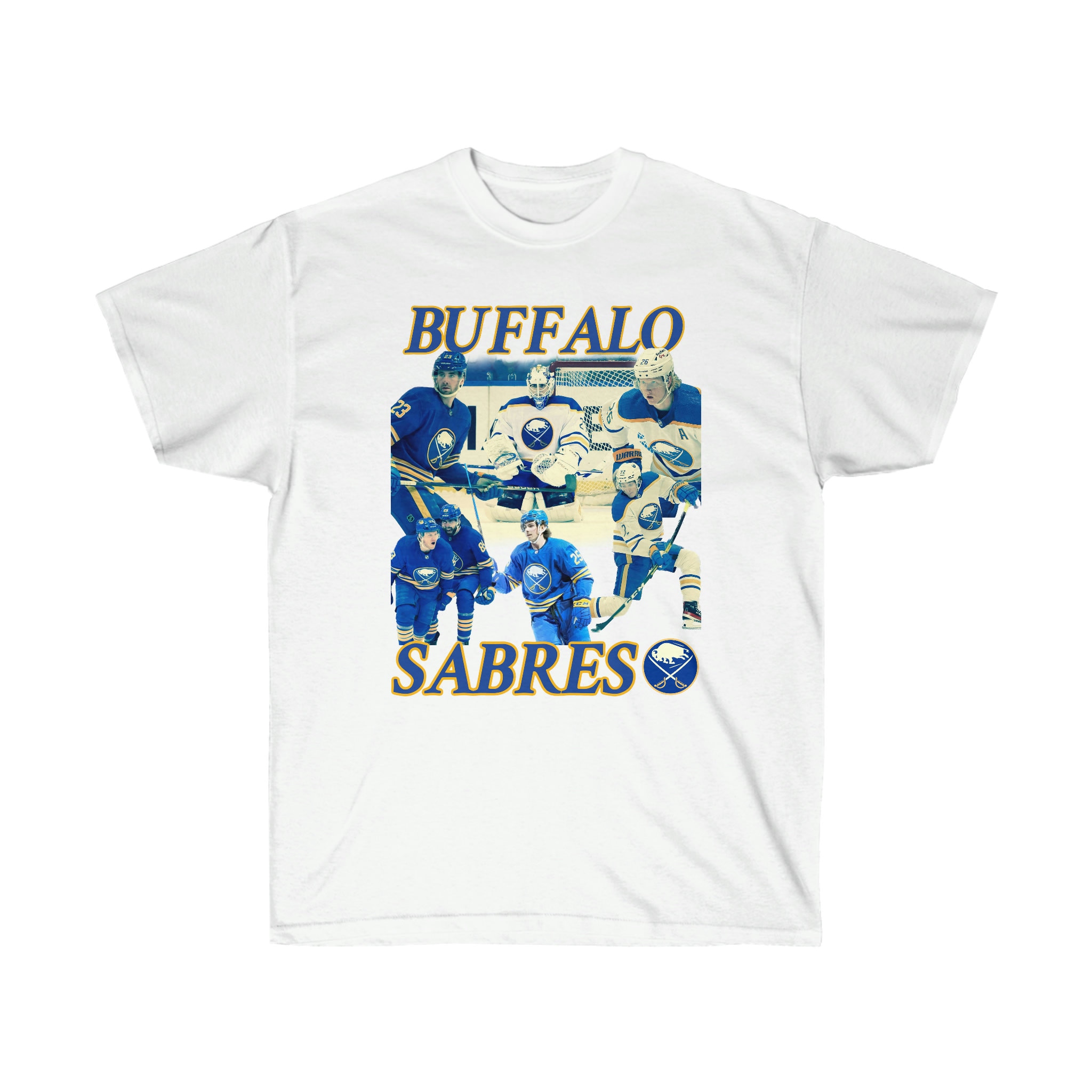 Fanatics NHL Women's Buffalo Sabres Vintage Navy Tri-Blend T-Shirt, Large, Blue